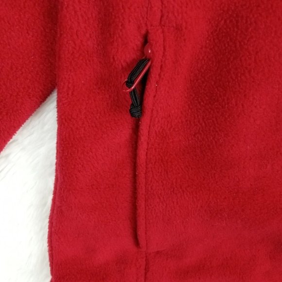 SC Columbia Mens Jacket Fleece Red Embroidered Logo Full Zip Large - Picture 5 of 12